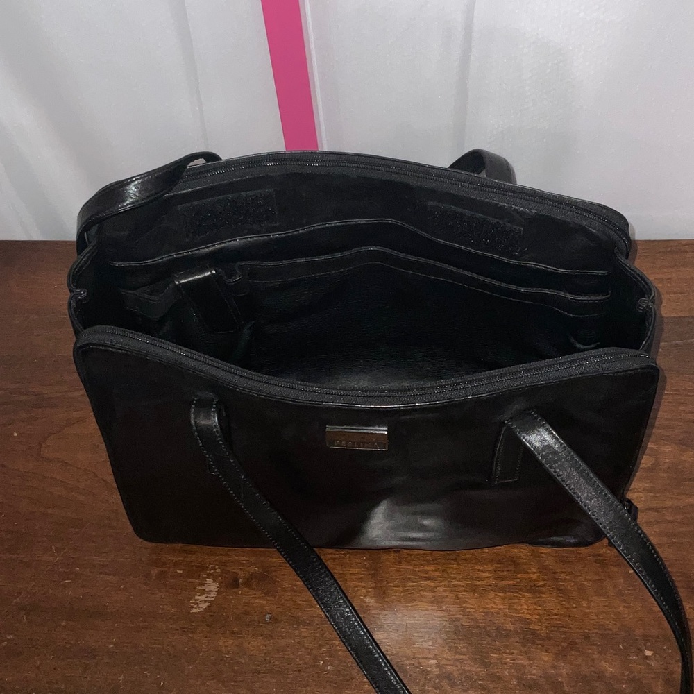 Perlina‎ Glossy Black Business Shoulder Bag - Picture 9 of 14